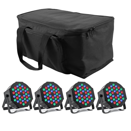 Image of 4Pcs with Bag 36 LED Stage Lights 7 Modes RGB Par Lights with Sound Activated DMX512 Control DJ Uplighting for Birthday Party Events Wedding Christmas Stage Lighting
