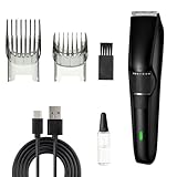 Xynovate Tagliacapelli Uomo Professionale, Kit Regolabarba e Tagliacapelli, Ricaricabile USB, con 2 Pettini Regolabili e Accessori, Barbe Precisione Lunghi Capelli Impermeabile