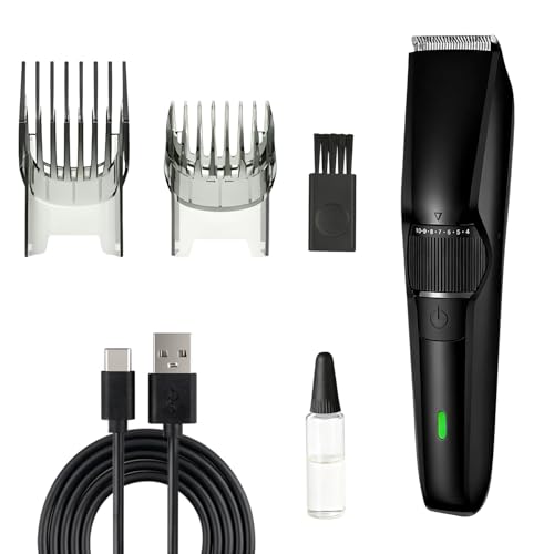 Xynovate Tondeuse à Barbe Électrique Homme Avec Molette de Précision, Kit de Toilettage Rechargeable USB, Fonctionnement Avec ou Sans Fil pour une...