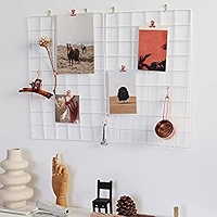 Lot De 2 Panneaux Muraux En Fil Métallique Avec Accessoires | Comprend Un Panier Mural Suspendu