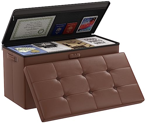 Comparativas de Cajas fuertes para documentos importantes para comprar hoy. 37 DocSafe - Banco otomano de almacenamiento con cerradura, banco de almacenamiento plegable a prueba de fuego, taburete de almacenamiento con caja fuerte para documentos importantes...