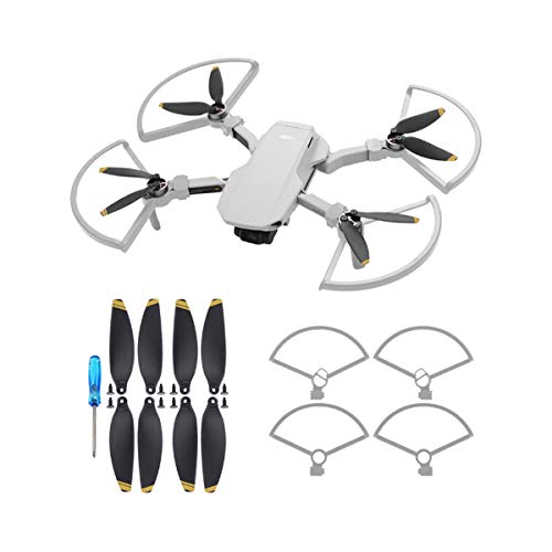 2 paia 4726F eliche lama & 1 set elica protezione anello di per Mavic Mini-Golden