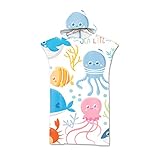 Changing Robe Toalla Poncho con capucha : hechos de fibra de poliéster,suave y transpirable,amigable para la piel, peculiar y sin irritación para la piel humana.