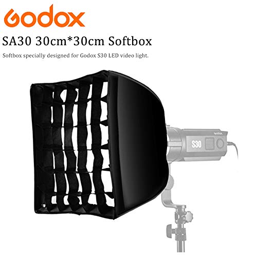 GODOX SA-30 30cm x 30cm Softbox mit Gitter für S30 LED Fokussierlicht (SA30)