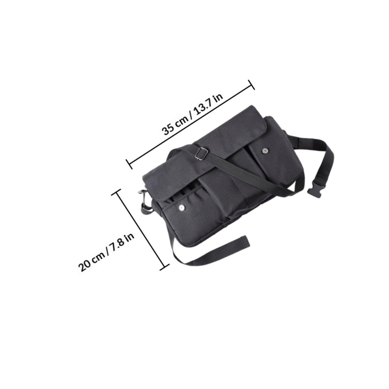 PLAFOPE Borsa Porta Trucchi da Viaggio in Tela Nera Grande Capacità e Cintura Regolabile per Professionale, Pratica e Comoda da Indossare a Mano