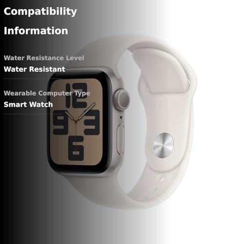 Apple Watch SE (2nd Gen) [GPS 40mm] Smartwatch with Starlight Aluminum Case with Starlight Sport Band S/M. Fitness and Sleep Trackers, Crash Detection, Heart Rate Monitor, Retina Display image 3