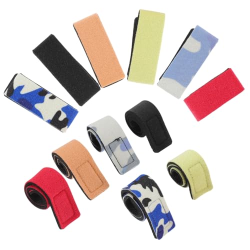 Totority Rod Tie Belts Pole Straps Fishing Pole Straps Sleeve 12pcs Fixed Band for Fishing Rod Carrier Ergonomic Design