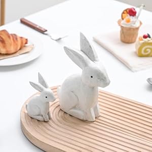 Woodenbunnydecorantiquewhitebunnyfigurineseasterrabbitstatuesetof2bunnydecorationsforhomespringfarmhouseeasterdecorgift Urban Country Home Decor Wooden bunny decor antique white bunny figurines easter rabbit statue set of 2 bunny decorations for home spring farmhouse easter decor gift urban country home decor