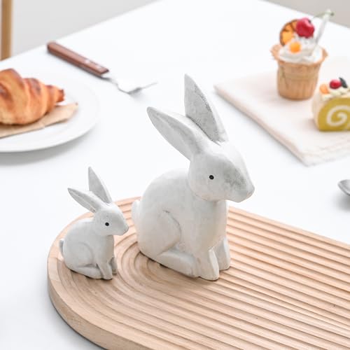 Woodenbunnydecorantiquewhitebunnyfigurineseasterrabbitstatuesetof2bunnydecorationsforhomespringfarmhouseeasterdecorgift Urban Country Home Decor Wooden bunny decor antique white bunny figurines easter rabbit statue set of 2 bunny decorations for home spring farmhouse easter decor gift urban country home decor