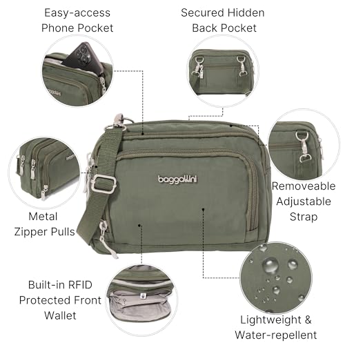 Image of Baggallini Triple Zip with Front Wallet /Trifecta RFID Wallet Crossbody