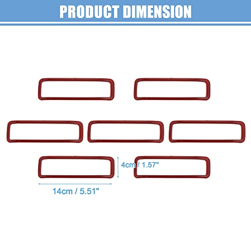 X Autohaux 7Pcs Hood Vents Cover Trim For Jeep Wrangler Jl Jlu For Jeep Gladiator Jt 2018-2022 2 Door 4 Door Car Hood Vent Cover Cowl Panel Vent Cover Trim Exterior Accessories Red #TOP5