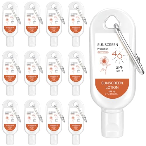 Leelosp 12 Pcs SPF 46 Mini Sunscreen with...
