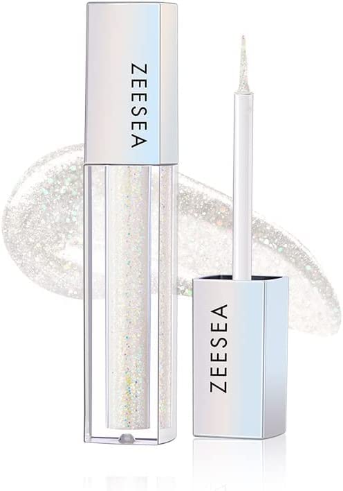 ZEESEA Sombra de ojos líquida con purpurina para galaxia maquillaje de ojos deslumbrante de alta pigmentación y larga duración caja Pandora 06