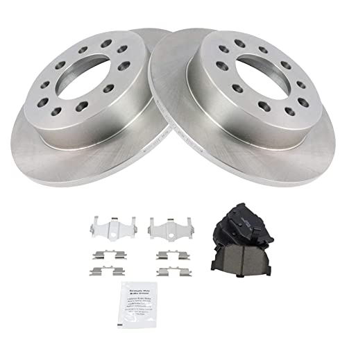 Image of TRQ Rear Ceramic Brake Pad and Rotor Set | For 2003-2008 Hyundai Tiburon