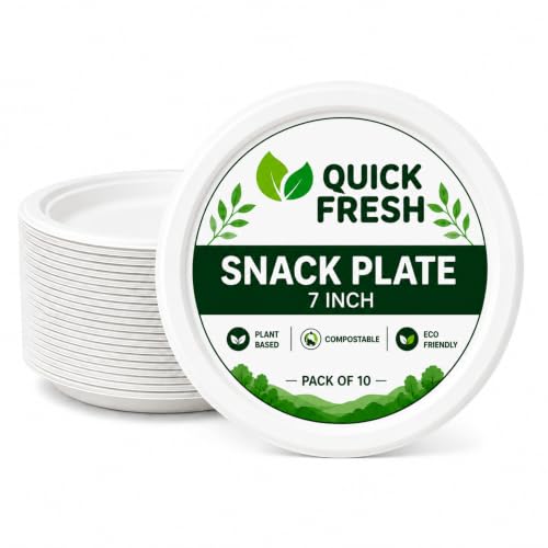 Image of Bio Degradable Plate Small Size 7'' Inch, Pack of 10