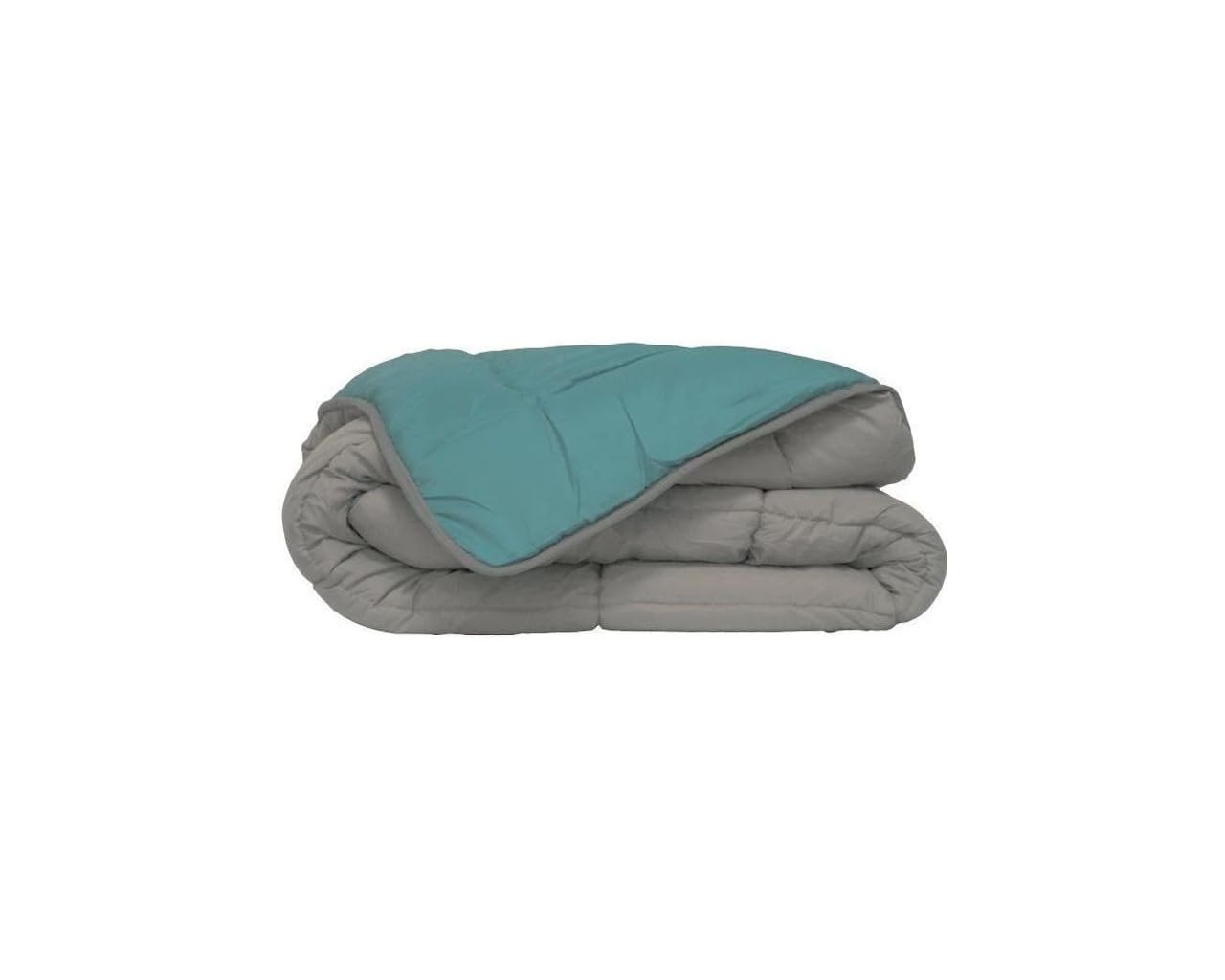 Couette POYET MOTTE Microfibre 400 g/m² Adultes Chambre Pebble Grey et Lake Green 140 x 200 cm Élégante et Douce