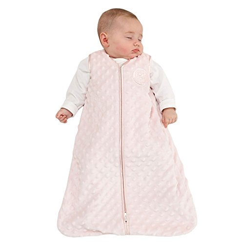 HALO Sleepsack Plush Dot Velboa Wearable Blanket, TOG 1.5, Pink, Medium - Image 3