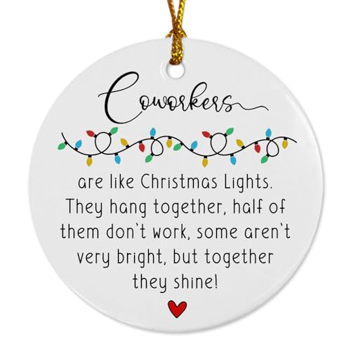 Coworkers Are Like Christmas Lights Christmas Ornament, Coworkers Christmas Ornament, Coworker Gift, Coworker Christmas Gift, Work Bestie, Work Friend Ornament, Office Exchange Gift