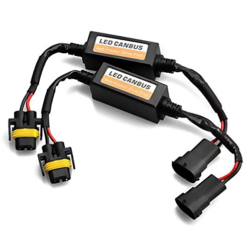 Pair Upgrade Kit Headlight Canbus Error Free Anti Flickering Resistor Decoder - H11 / H8 H9 H16