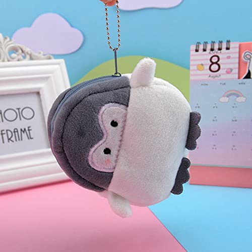 Homesogood 2Pcs Cartoon Penguin Coin Purse Gift Money Bag Lovely Animal Card Holder Usb Cable Pouch Earphone Case(Penguin) #TOP2