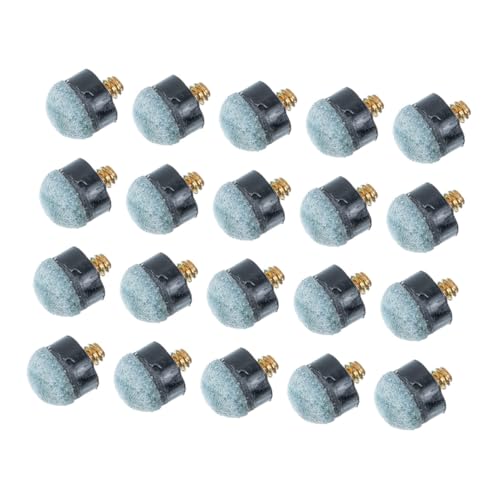 Sosoport 50Pcs Billiard Tips Replacement Durable Screw Pool Tips for Snooker Cues Leather Material for Long Term Use and Fast Repairs