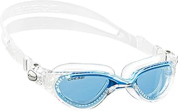 Cressi Flash Goggles - Occhialini da nuoto con oculari separati con lenti antiappannamento, antigraffio e anti UV, taglia D, 5,50 pollici - 140 mm