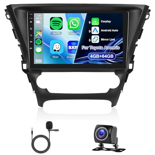 Hodozzy Autoradio 4G+64G für Toyota Avensis 2015-2018 Android 8 Core 10,1 Zoll