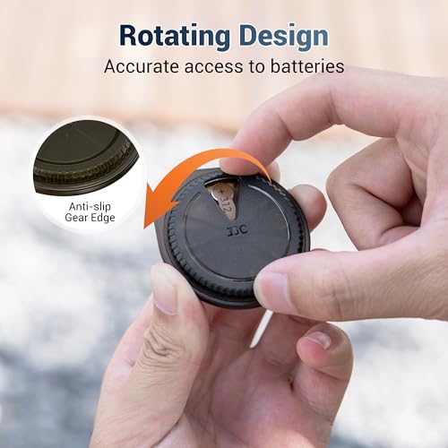 Image of Rotatable LR41 Size 312 Hearing Aid Battery Case,Slim Portable Hearing Aid Batteries Case for 8x Size312 A312 P312 312A PR41 P13 P10 Zinc-Air LR41 AG3 Battery Carry Holder with Keychain(NO Batteries)