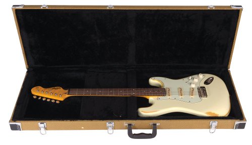 Kinsman TWDE5 Étui rigide pour Guitare électrique Finition Tweed - Les Beatles, Paul McCartney, John Lennon, RIngo Starr, George Harrison Kinsman TWDE5 Étui rigide pour Guitare électrique Finition Tweed