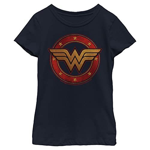 DC Comics Kids' Wonder Woman Metal Logo T-Shirt