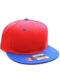 Diversity & Inclusion D&I. Plain Adjustable Snapback Hats Caps Flat Bill Visor - Red Blue