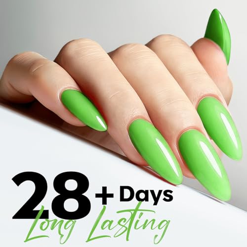 Image of modelones Green Gel Nail Polish Apple Green Gel Polish Summer Nail Poish Soak Off Pastel U V Nail Design Salon DIY Manicure 15 ML