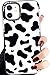 Abbery Hülle für iPhone 11 Kuh Hülle, Kuh Muster Druck Weiche klare Transparent mit Design Silikon HandyHülle Stoßfest Gummi Schutzhülle Kratzfest Case Cover Shell