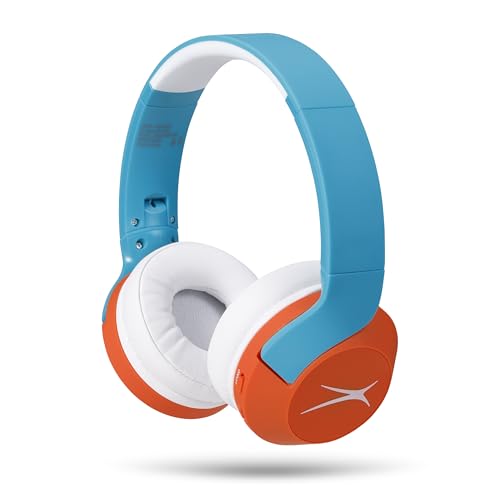 Altec Lansing Kid Safe Noise Cancelling Wireless Headphones 15H Battery, 85dB Volume Limit, Foldable Design Powerful Sound, Active Noise Cancellation Perfect for Kids Ages 7+