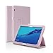 FAN SONG Custodia per Huawei MediaPad T5 10 Cover - Ultra Sottile Leggero in Pelle PU Protettiva Supporto Custodia con Tasca delle Carte per Huawei MediaPad T5 10.1 Pollici 2018 Tablet - Rosa