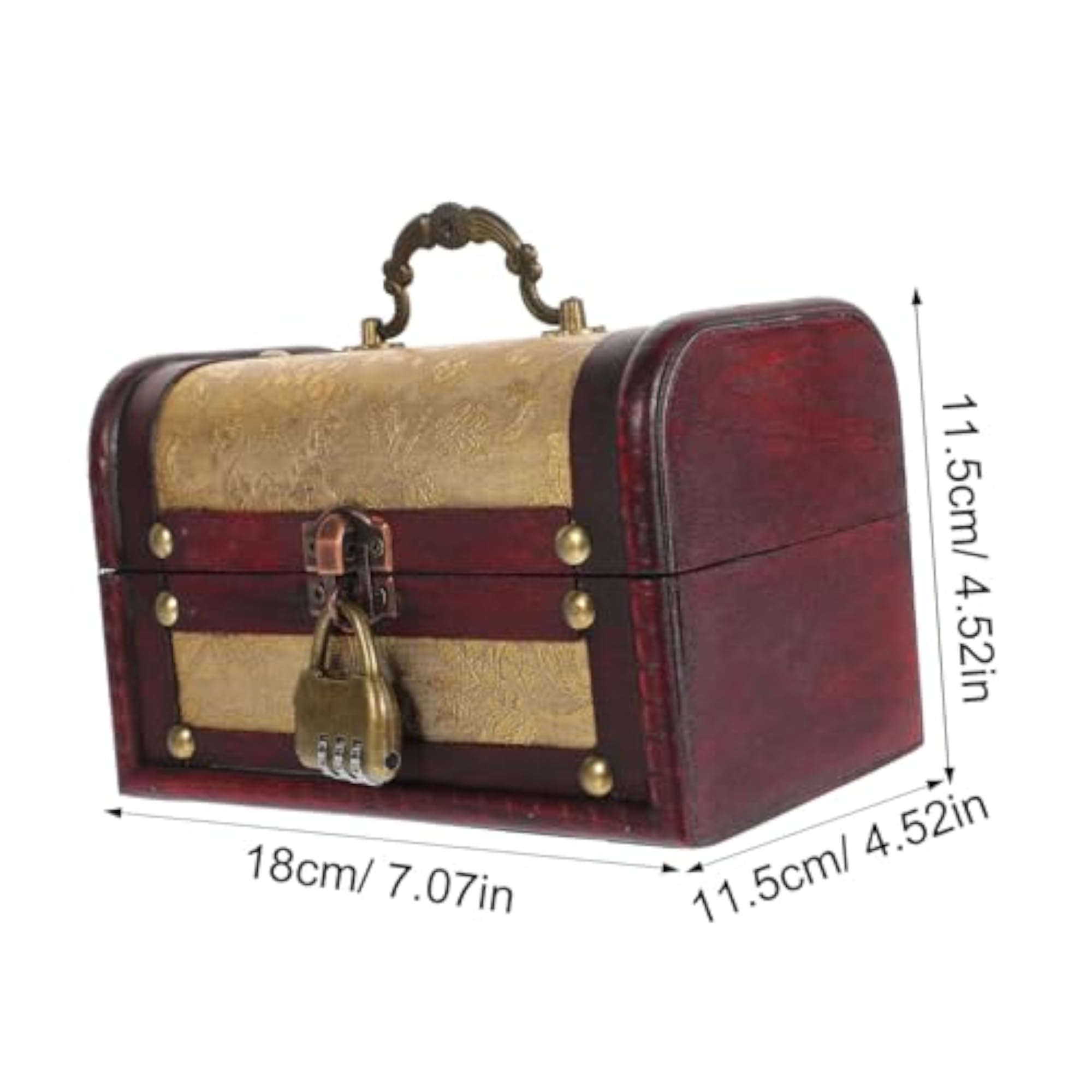 Retro Wooden Jewelry Storage Chest, Elegant Keepsake Box
