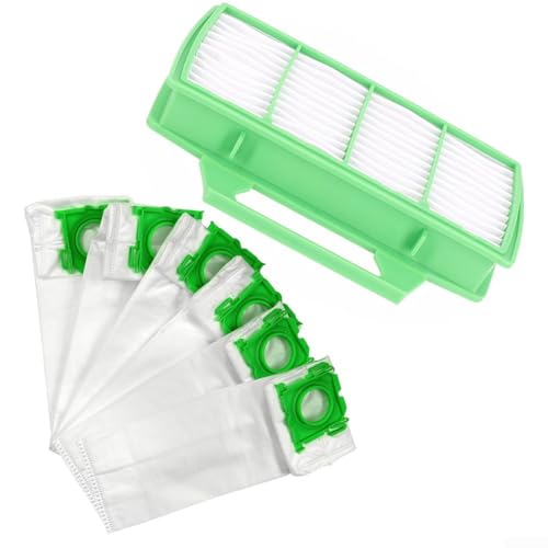 Para Bork V7D1 Kit de filtro de bolsa de polvo de aspiradora 6 bolsas con 1 filtro para mantenimiento de la capacidad de succión