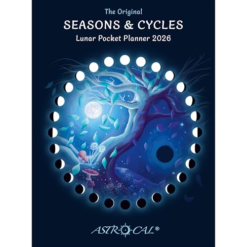 Astrocal Moon Calendar Lunar Pocket Planner 2026 UK Moon Phase Datebook UK