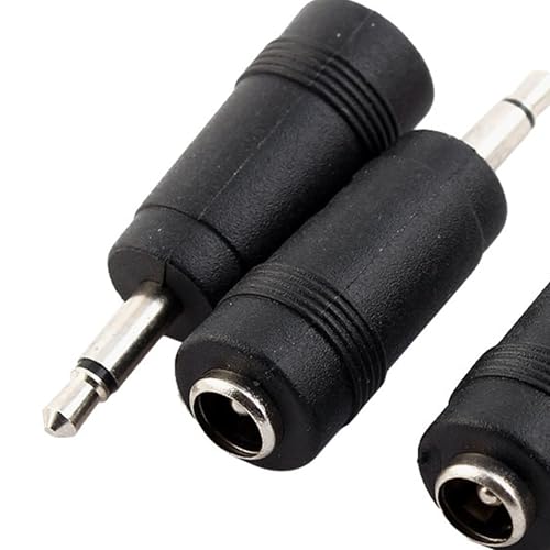 uxcell adaptador conector DC macho 3.5mm a hembra 5.5x2.1mm miniatura 5