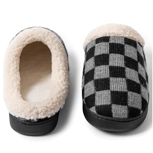 UBFEN Mens Slippers for Indoor Bedroom Memory Foam House Shoes Lightweight Slip On Outdoor Slipper2