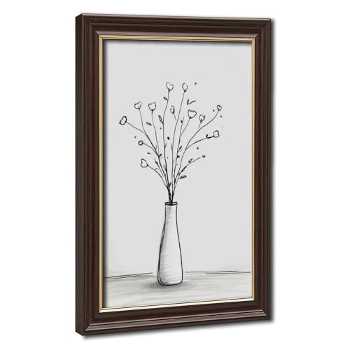 Poster minimaliste fleurs pour une chambre apaisante