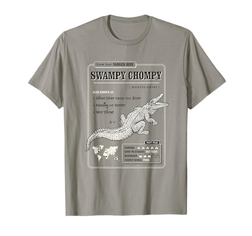 Swampy Chompy Funny Alligator stampa coccodrillo Maglietta