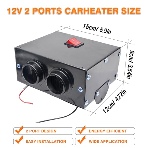 MASO 12V 500W Car Heater,Car Defroster,Truck Fan Heating Warmer Demister For Vehicle RV SUV