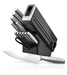Ninja StaySharp 14-Piece Stainless Steel Knife Set, Charcoal Wood Block & Built-In Sharpener K62014EUUK