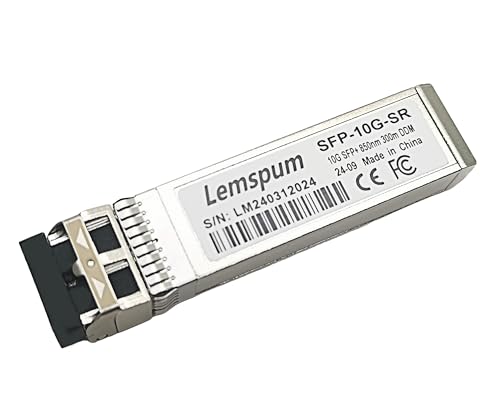 Lemspum 1�� 10G �}���`���[�h SFP+ 850nm 300m 10GBASE-SR DDM �f���v���b�N�X LC ���g�����V�[�o�[ Ubiquiti UniFi UF-MM-10G�ACisco SFP-10G-SR�ATP-Link�AArist