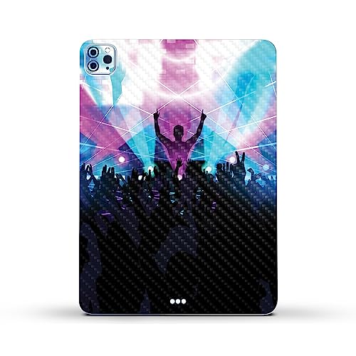 Image of MightySkins Carbon Fiber Skin Compatible with Apple iPad Pro 11 inch M2 4th Gen (2022) Full Wrap Kit - Dj Festival | Protective, Durable Textured Carbon Fiber Finish | Easy to Apply | Made in The USA