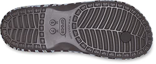 Crocs Unisex Men's And Women's Classic Flip Flops, Khaki/Leopard, 6 Us #TOP2