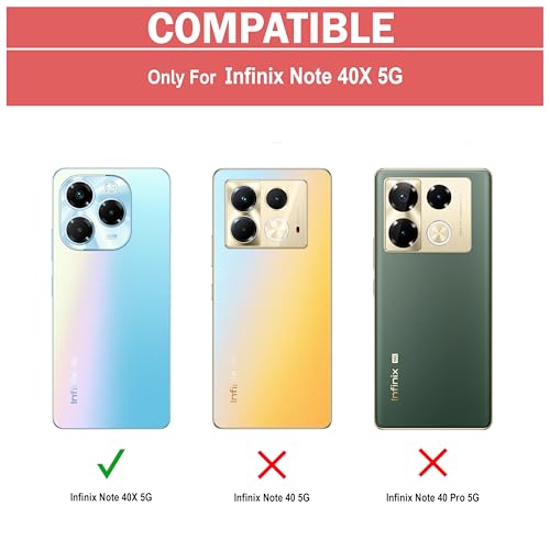 Image of Zapcase Back Case Cover for Infinix Note 40X 5G | Compatible for Infinix Note 40X 5G Back Case Cover | Clear Case with Camera Protection | (TPU + PC | Matte Black)