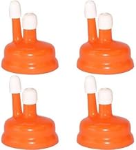 Thorium Carboy Cap 3, 5 & 6 Gallon, Blow Off Hood with Caps, Orange Silicone with Breathable Thermometer Spouts, 4 Pack Size