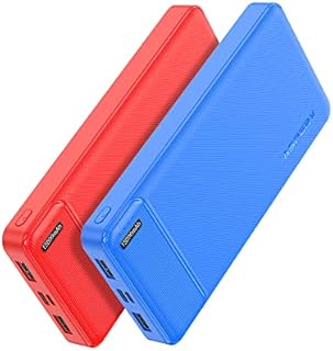 AsperX Power Bank 15000 mAh, 2 sztuki PowerBank USB C Output Input 5 V, 3 A, szybkie ładowanie, zewnętrzne akumulatory do telefonów komórkowych, kompatybilne z iPhone 14, 13, 12, 11 Pro Max, Samsung,